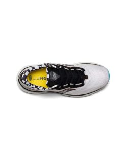 کتانی رانینگ ساکونی سفید مشکی زرد Saucony Triumph 19 White Black Yellow