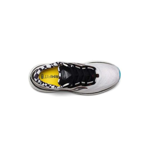 کتانی رانینگ ساکونی سفید مشکی زرد Saucony Triumph 19 White Black Yellow