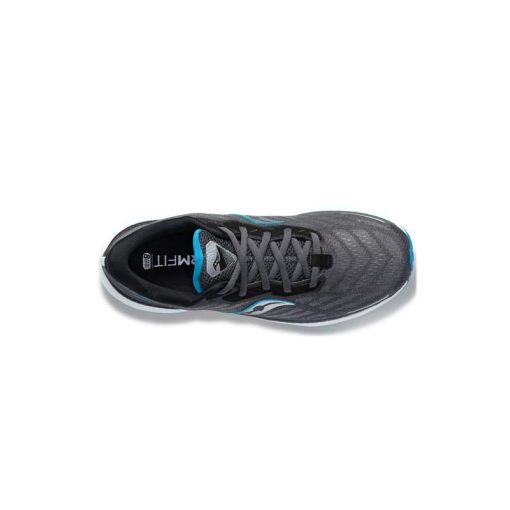 کتانی رانینگ ساکونی طوسی سفید آبی Saucony Triumph 19 Gray White Blue