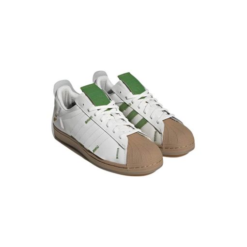 کتونی آدیداس سوپراستار سفید سبز Adidas SuperStar White Green