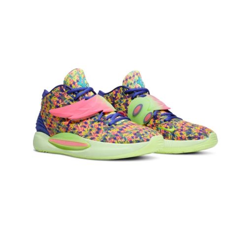 کتونی بسکتبال نایک کی دی 14 سبز آبی Nike KD 14 Ron English 1
