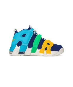 کتونی نایک ایر آپتمپو آبی سبز زرد Nike Air More Uptempo Deep Royal Blue
