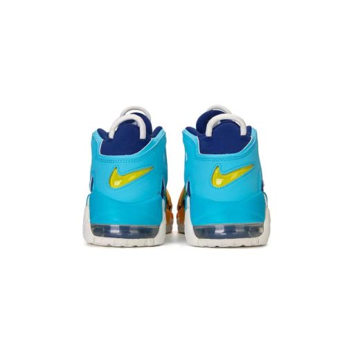 کتونی نایک ایر آپتمپو آبی سبز زرد Nike Air More Uptempo Deep Royal Blue