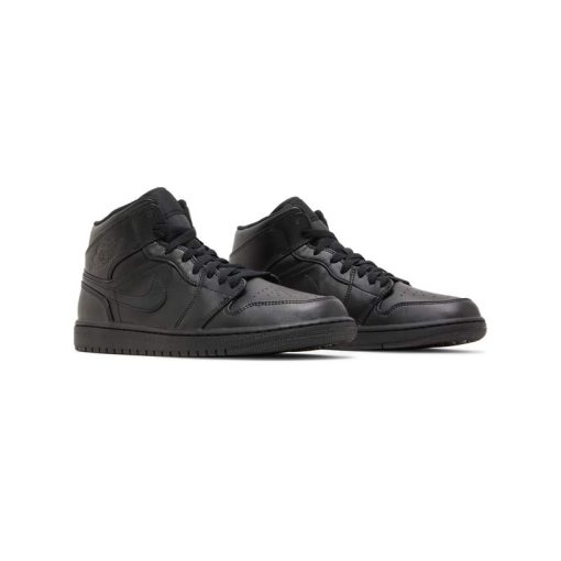 کتونی نایک ایرجردن 1 ساقدار تمام مشکی Nike Air Jordan 1 Mid Triple Black