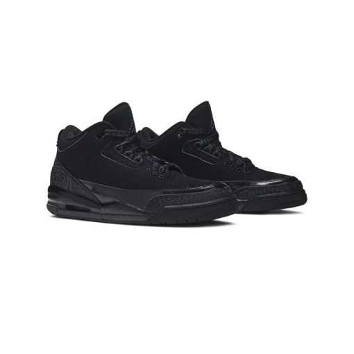 کتونی نایک ایرجردن 3 تمام مشکی Nike Air Jordan 3 Retro Black Cat