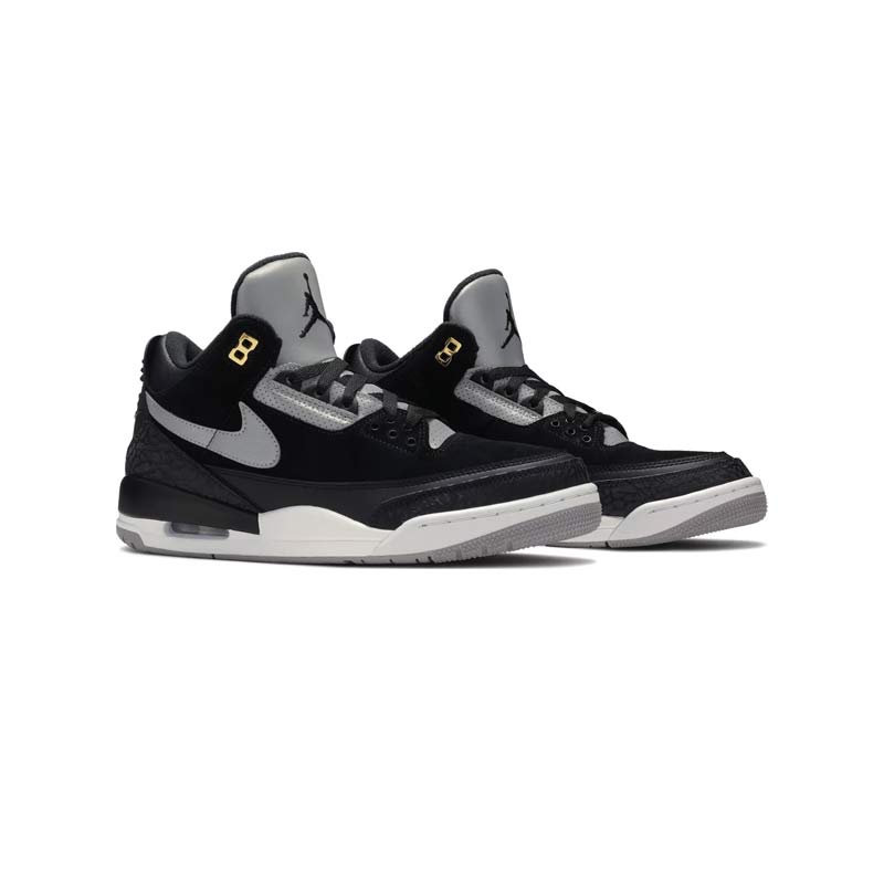 کتونی نایک ایرجردن 3 تینکر مشکی طوسی Nike Air Jordan 3 Retro Tinker SP Black Cement