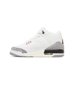 کتونی نایک ایرجردن 3 سفید سیمانی Nike Air Jordan 3 Retro GS White Cement Reimagined