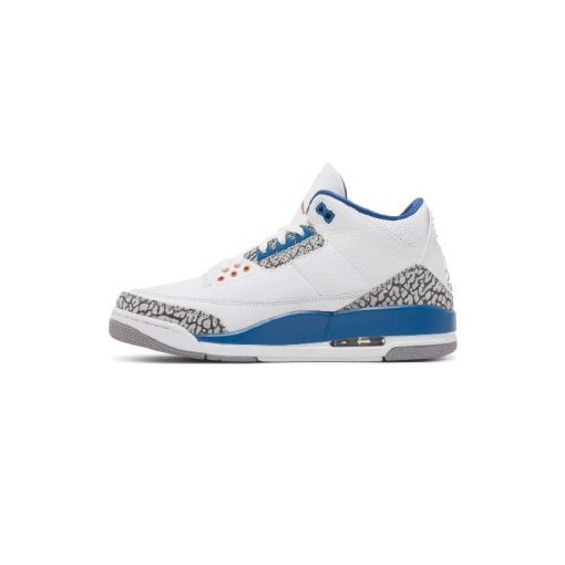 کتونی نایک ایرجردن 3 سفید سیمانی آبی Nike Air Jordan 3 Retro Washington Wizards