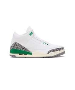 کتونی نایک ایرجردن 3 سفید سیمانی سبز Nike Air Jordan 3 Retro Lucky Green