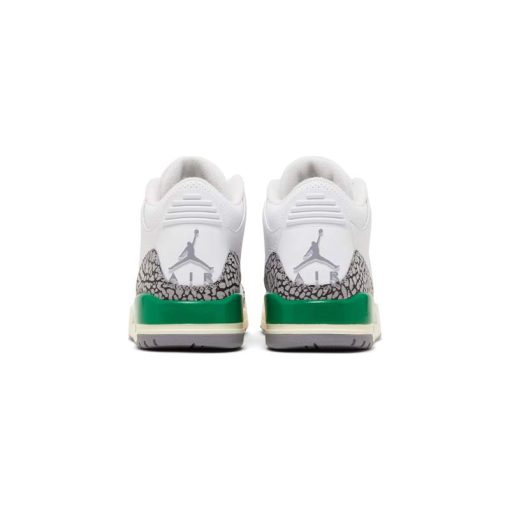 کتونی نایک ایرجردن 3 سفید سیمانی سبز Nike Air Jordan 3 Retro Lucky Green
