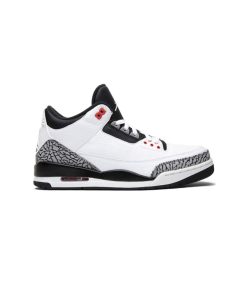 کتونی نایک ایرجردن 3 سفید سیمانی مشکی Nike Air Jordan 3 Retro Infrared 23