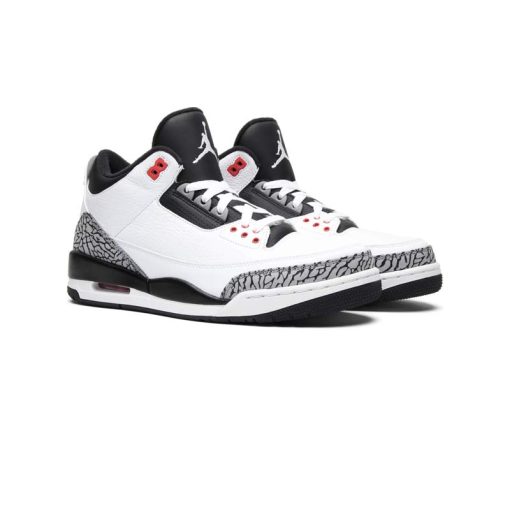کتونی نایک ایرجردن 3 سفید سیمانی مشکی Nike Air Jordan 3 Retro Infrared 23