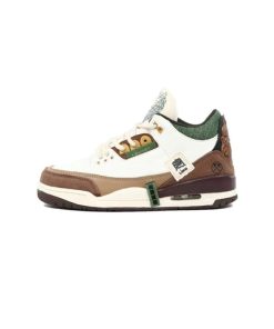 کتونی نایک ایرجردن 3 سفید قهوه ای سبز Nike Air Jordan 3 Retro Year Of The Tiger Deconstructed