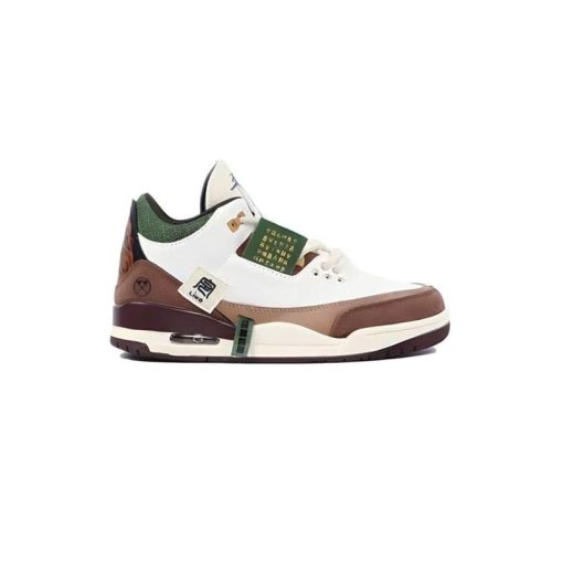 کتونی نایک ایرجردن 3 سفید قهوه ای سبز Nike Air Jordan 3 Retro Year Of The Tiger Deconstructed