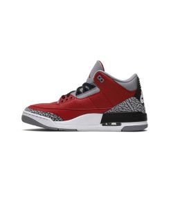 کتونی نایک ایرجردن 3 قرمز طوسی سیمانی Nike Air Jordan 3 Retro SE Unite Red