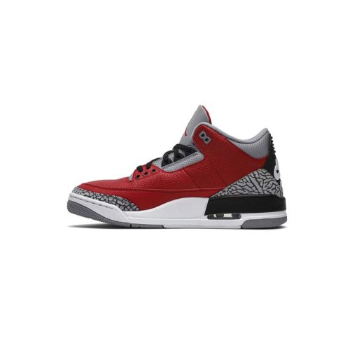 کتونی نایک ایرجردن 3 قرمز طوسی سیمانی Nike Air Jordan 3 Retro SE Unite Red