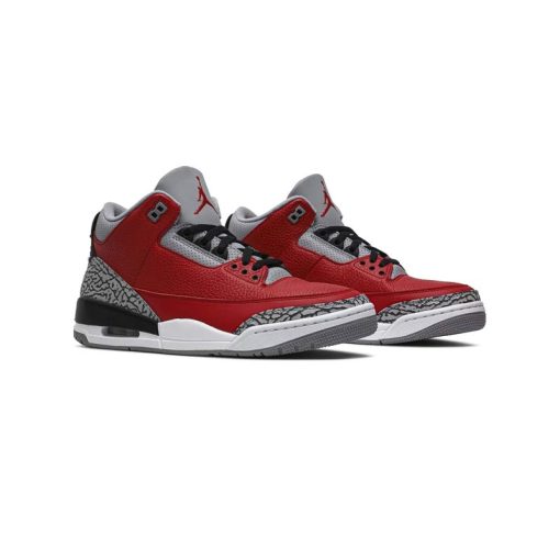 کتونی نایک ایرجردن 3 قرمز طوسی سیمانی Nike Air Jordan 3 Retro SE Unite Red