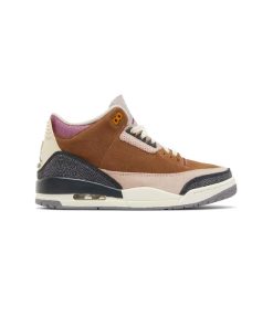 کتونی نایک ایرجردن 3 قهوه ای کرم زرشکی Nike Air Jordan 3 Retro SE Winterized