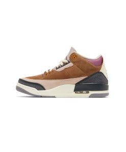 کتونی نایک ایرجردن 3 قهوه ای کرم زرشکی Nike Air Jordan 3 Retro SE Winterized