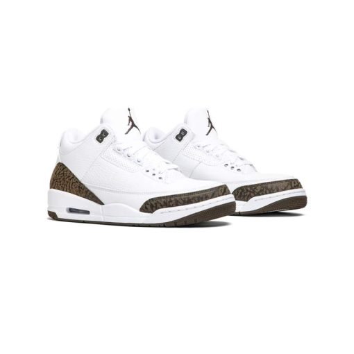 کتونی نایک ایرجردن 3 موکا سفید قهوه ای Nike Air Jordan 3 Retro Mocha