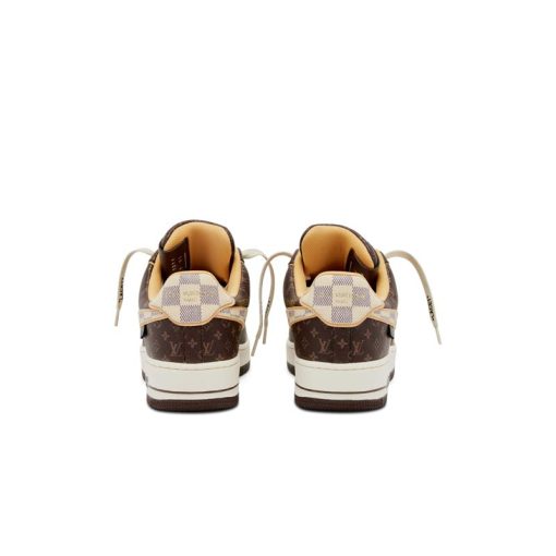 کتونی نایک ایرفورس 1 لویی ویتون قهوه ای Nike Air Force 1 Louis Vuitton Brown Monogram Damier