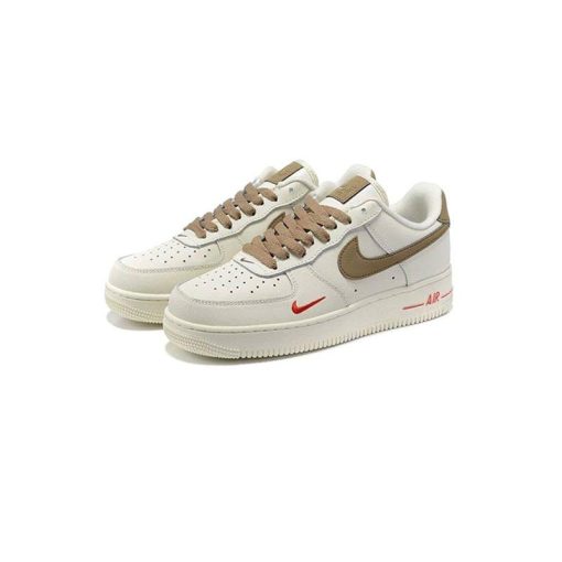 کتونی نایک ایرفورس 1 کرم قهوه ای Nike Air Force 1 Yohood Rice White