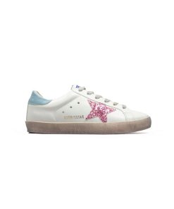 کتونی کژوال گلدن گوس سفید صورتی Golden Goose White pink