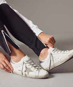 کتونی کژوال گلدن گوس سفید طوسی Golden Goose White Gray