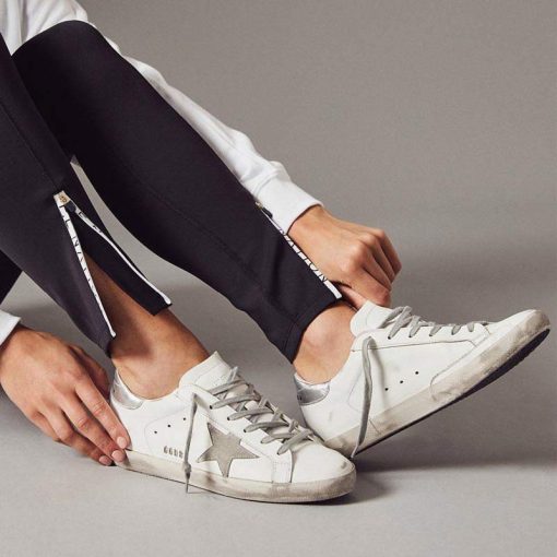 کتونی کژوال گلدن گوس سفید طوسی Golden Goose White Gray