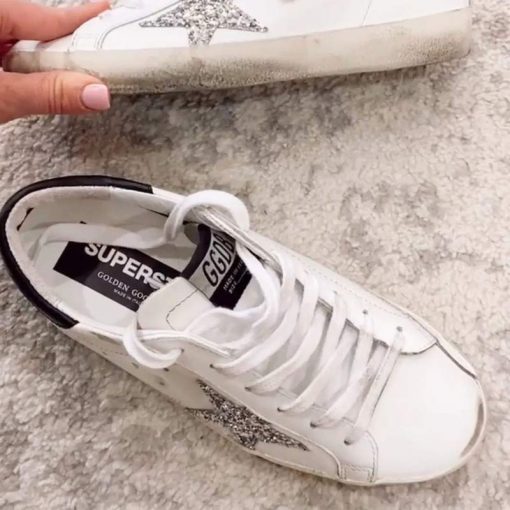 کتونی کژوال گلدن گوس سفید نقره ای Golden Goose White Silver