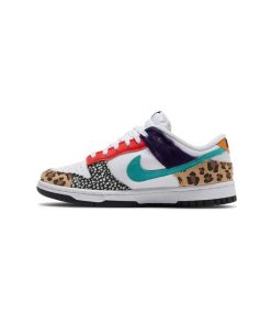 کفش کژوال نایک اس بی دانک سورمه ای آبی پلنگی Nike Sb Dunk Low SE Safari Mix