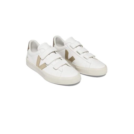کفش کژوال وجا رسیف چسبی سفید رزگلد Veja Recife Chromefree Leather White Platine