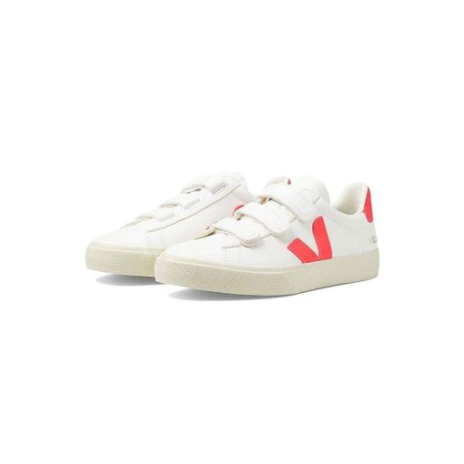 کفش کژوال وجا رسیف چسبی سفید قرمز Veja Recife Chromefree Leather White Red