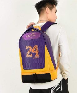 کوله پشتی کوبی برایانت بنفش زرد Kobe Bryant Purple Yellow Backpack