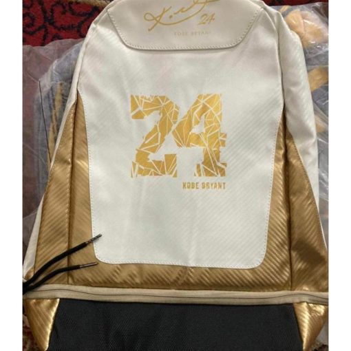 کوله پشتی کوبی برایانت سفید طلایی Kobe Bryant White Gold Backpac