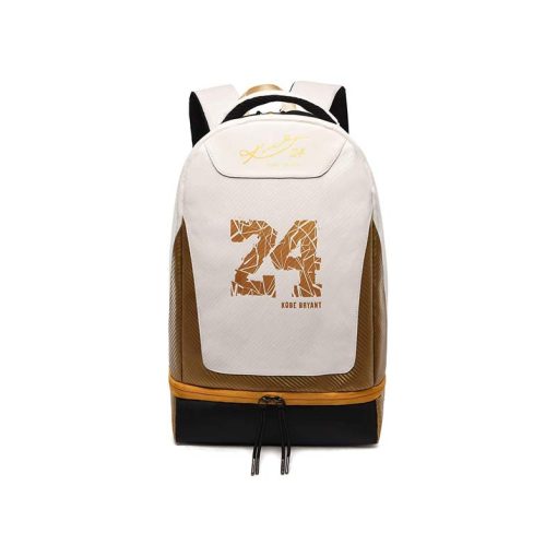 کوله پشتی کوبی برایانت سفید طلایی Kobe Bryant White Gold Backpac