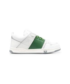کتونی ولنتینو گاراوانی سفید سبز Valentino Garavani Open Skate White Green