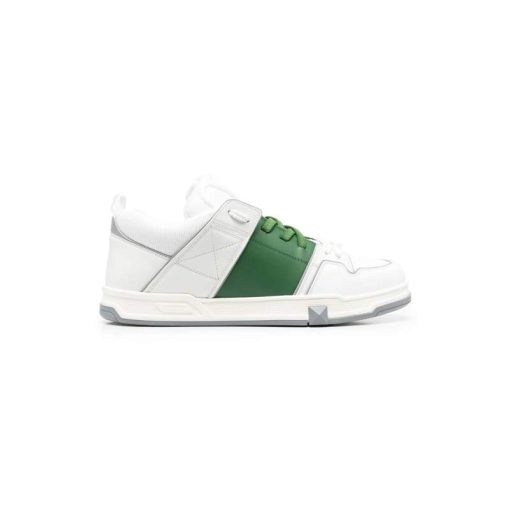 کتونی ولنتینو گاراوانی سفید سبز Valentino Garavani Open Skate White Green