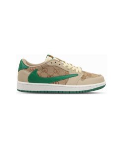 نایک ایرجردن 1 تراویس اسکات کرم سبز گوچی Nike Air Jordan 1 Low Travis Scott Gucci