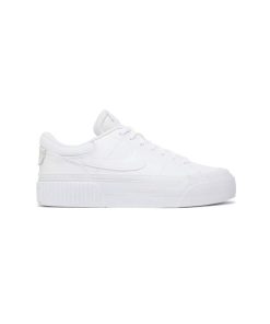 کتونى نایک کورت لگاسى لیفت تمام سفید Nike Court Legacy Lift All White