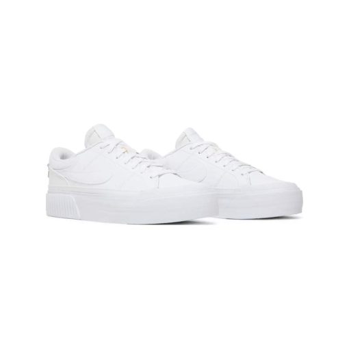 کتونى نایک کورت لگاسى لیفت تمام سفید Nike Court Legacy Lift All White