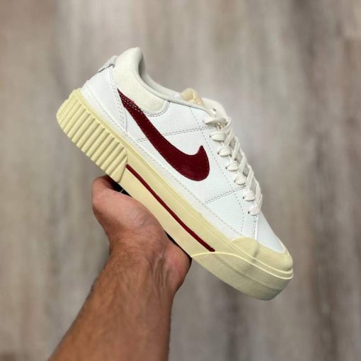 کتونى نایک کورت لگاسى لیفت کرم زرشکی Nike Court Legacy Lift Crimson