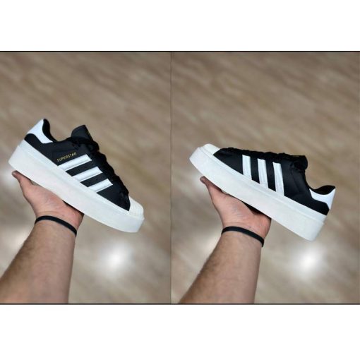 کتونی آدیداس سوپراستار لژدار بونگا مشکی سفید Adidas SuperStar Bonega Black White