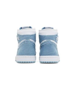 کتونی نایک ایرجردن 1 ساقدار آبی جین تگ جردن طلایی Nike Air Jordan 1 Retro High OG Denim