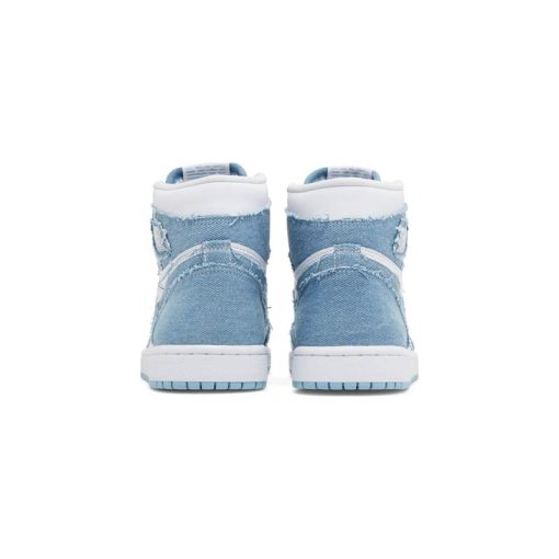 کتونی نایک ایرجردن 1 ساقدار آبی جین تگ جردن طلایی Nike Air Jordan 1 Retro High OG Denim