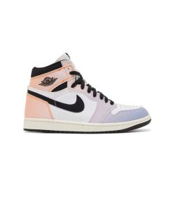 کتونی نایک ایرجردن 1 ساقدار سفید بنفش صورتی Nike Air Jordan 1 Retro High OG Skyline