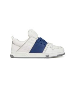 کتونی ولنتینو گاراوانی سفید آبی Valentino Garavani Open Skate White Blue
