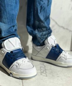 کتونی ولنتینو گاراوانی سفید آبی Valentino Garavani Open Skate White Blue