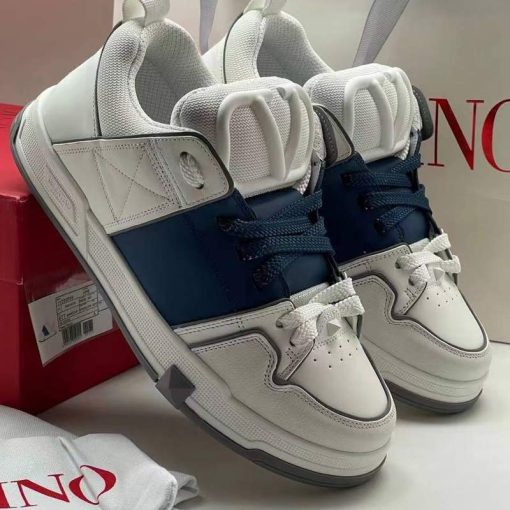 کتونی ولنتینو گاراوانی سفید آبی Valentino Garavani Open Skate White Blue