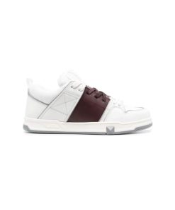 کتونی ولنتینو گاراوانی سفید زرشکی Valentino Garavani Open Skate White Crimson